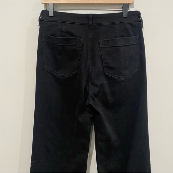 J CREW Black Wide-Leg Denim Trouser High-Rise Size 28 - Picture 9 of 13